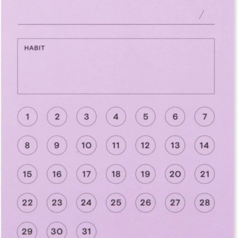 Post-it Noted Habit Tracker Sticky Notes Lilac 2.9 x 4 Inch 100 Sheets 1 Pack